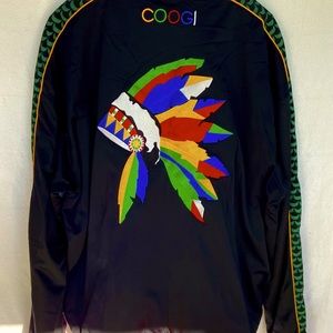 Vintage Coogi Indian Head Zip Up Jacket XXL 1990’s Australian. Gorgeous! Hip Hop
